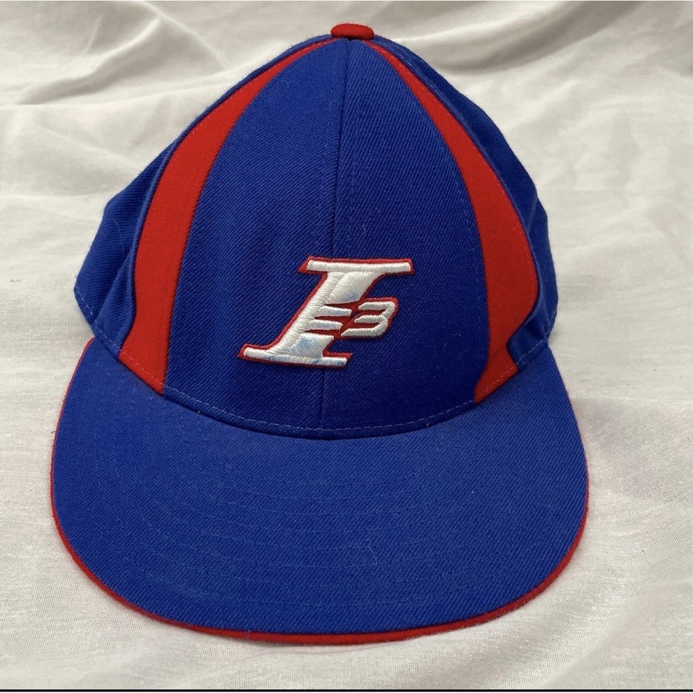 Vintage Allen Iverson Fitted Hat Blue Red Men's 6 7/8 Reebok Basketball NBA Y2K